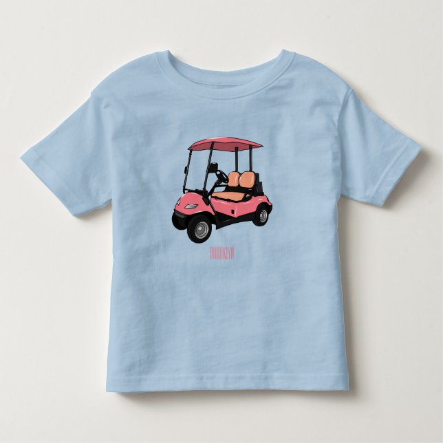 Camiseta Carrinho de golfe / desenho animado de buggy de go (Frente)