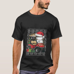 Camiseta Carrinho de Golfe do Santa Hat, estilo doce femini