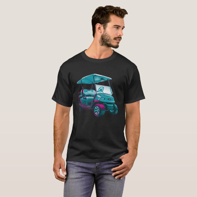 Camiseta Carrinho de Golfe dos anos 80 (Frente Completa)