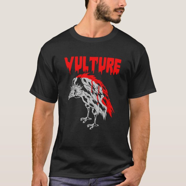 Camiseta Carrion Vulture Pássaros Spooky Scavenger Sangue (Frente)