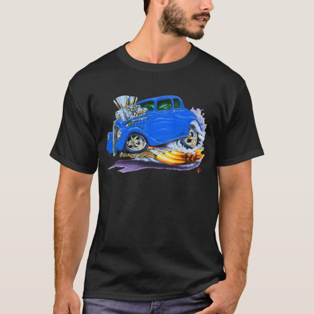 Camiseta Carro 1933-36 do azul de Willys (Frente)