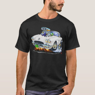 Camiseta Carro 1958-60 do branco de Corveta