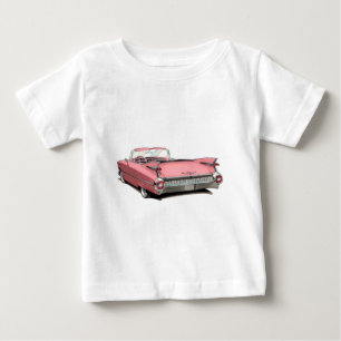 Camiseta Carro 1959 cor-de-rosa do cadillac