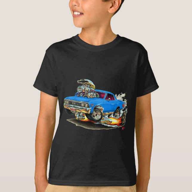 Camiseta Carro 1967 do azul de Chevelle (Frente)