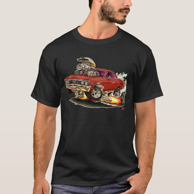 Camiseta Carro 1967 marrom de Chevelle (Frente)