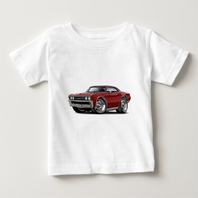 Camiseta Carro 1967 marrom de Chevelle (Frente)