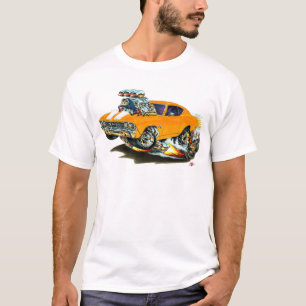 Camiseta Carro 1968-69 Alaranjado-Branco de Chevelle