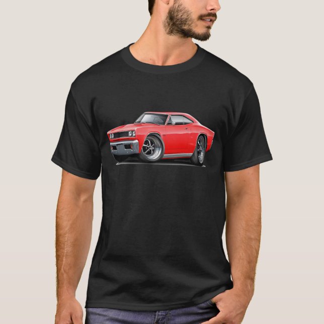 Camiseta Carro 1968 do vermelho do RT do Coronet (Frente)