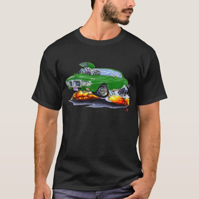 Camiseta Carro 1969 verde de Firebird (Frente)