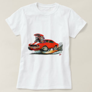 Camiseta Carro 1969 Vermelho-Branco de Camaro RS SS