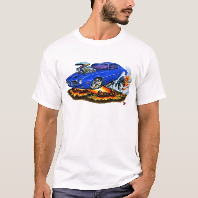 Camiseta Carro 1970-72 do azul de Firebird (Frente)
