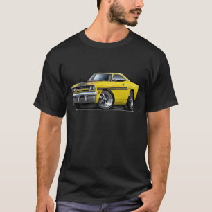 Camiseta Carro 1970 Amarelo-Preto de Plymouth GTX