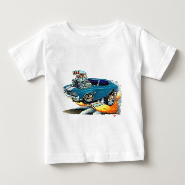Camiseta Carro 1970 da cerceta de Chevelle (Frente)