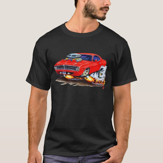 Camiseta Carro 1970 do vermelho de Cuda (Frente)