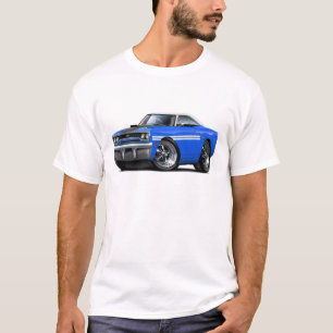 Camiseta Carro 1970 superior Azul-Branco de Plymouth GTX