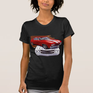 Camiseta Carro 1970 Vermelho-Branco de Chevelle