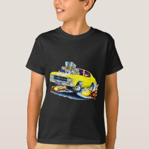 Camiseta Carro 1971-72 Amarelo-Branco de Chevelle