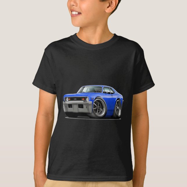 Camiseta Carro 1973-74 do azul da nova (Frente)