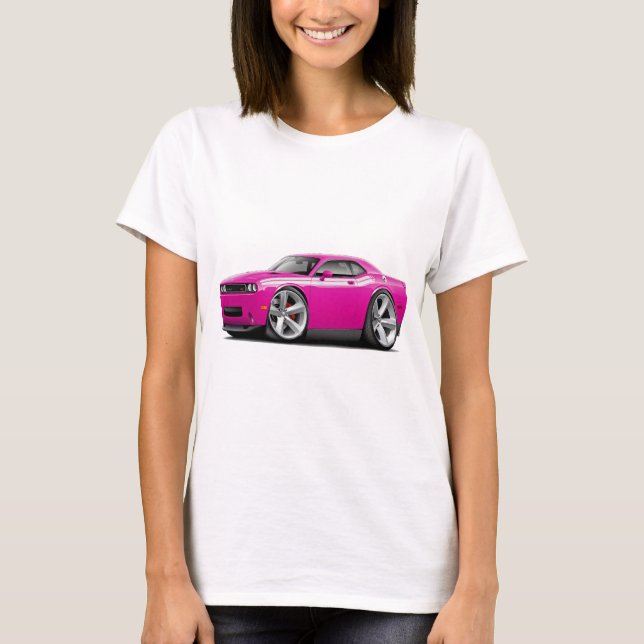 Camiseta Carro 2009-11 Fuschia-Branco do RT do desafiador (Frente)