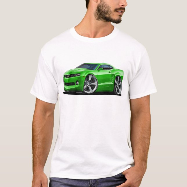 Camiseta Carro 2010-12 verde de Camaro (Frente)