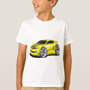 Camiseta Carro 2010 Amarelo-Preto de Camaro