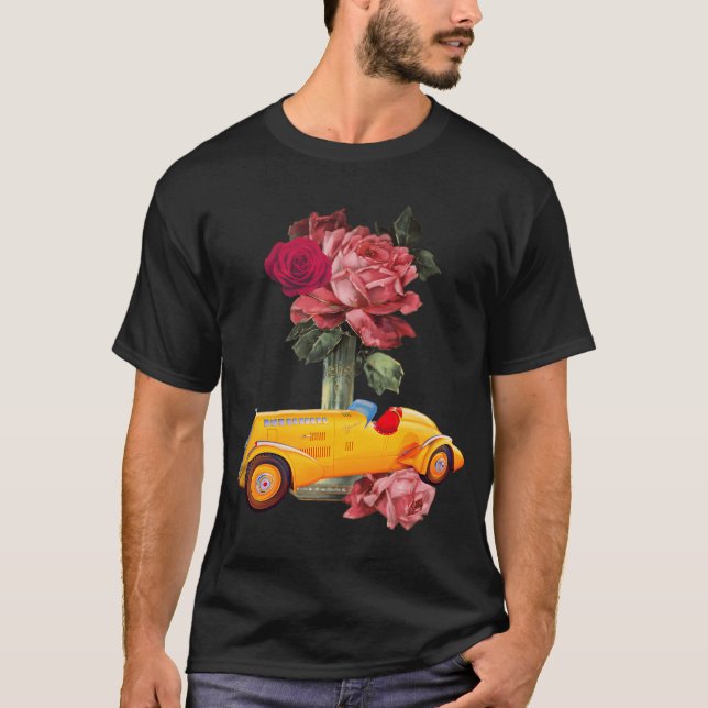 Camiseta Carro amarelo clássico (Frente)