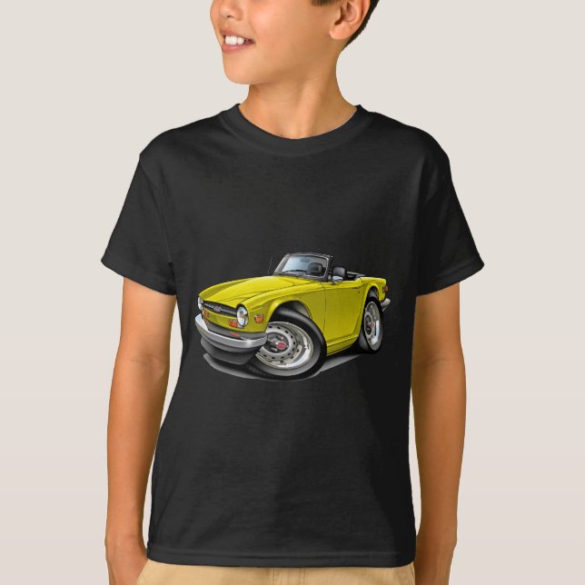 Camiseta Carro amarelo de Triumph TR6 (Frente)