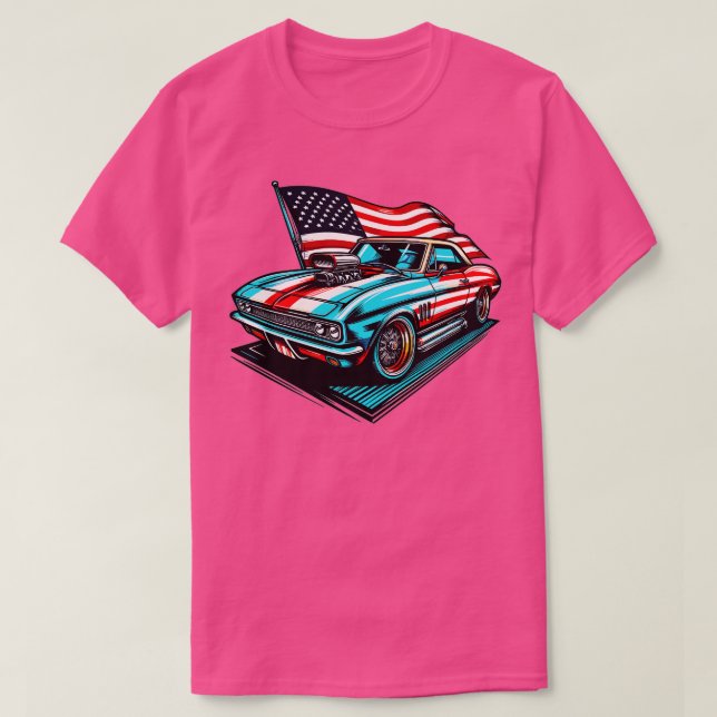 Camiseta carro americano (Frente do Design)