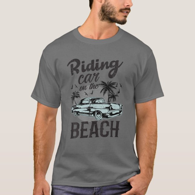 Camiseta Carro Andando Na Praia (Frente)