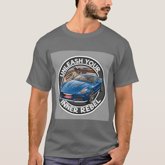 Camiseta Carro Antigo Azul (Frente)
