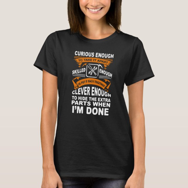 Camiseta Carro Automático Curioso E Inteligente, Engraçado, (Frente)