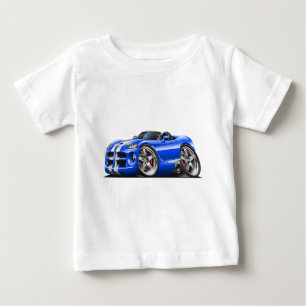 Camiseta Carro Azul-Branco do Roadster da víbora de Dodge