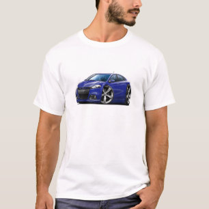 Camiseta Carro Azul-Preto da grade da DK do dardo de Dodge