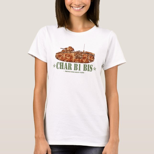Camiseta Carro B1 bis Segunda Guerra Mundial 2 Tanque pesad (Frente)