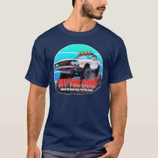 Camiseta Carro Branco Offroad com citação amigo engraçado