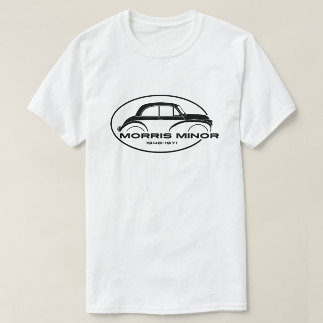 Camiseta Carro Britânico Morris Minor Clássico (Frente do Design)