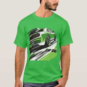 Camiseta Carro Cara Turbo Raça Esportiva Verde Brilhante Ca