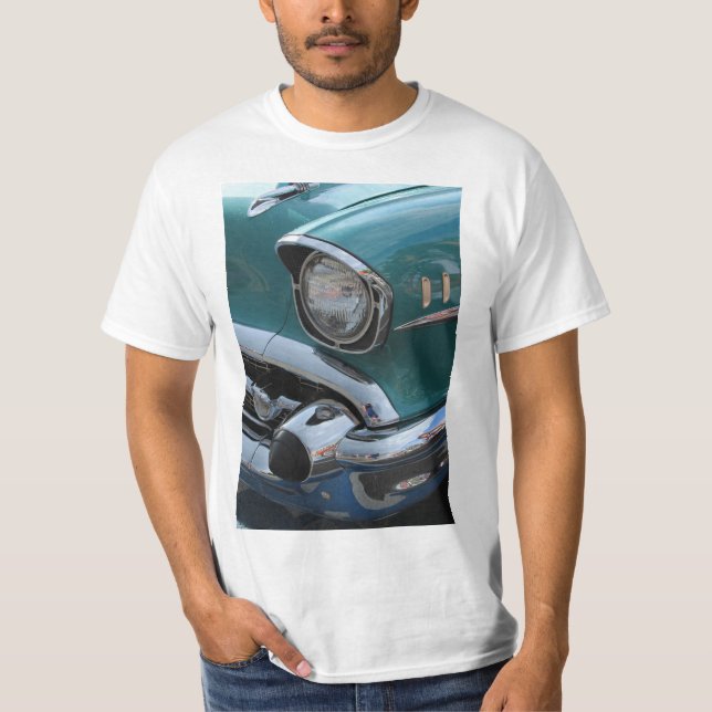 Camiseta Carro clássico azul (Frente)
