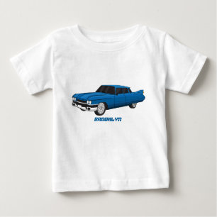 Camiseta Carro clássico azul legal 1959