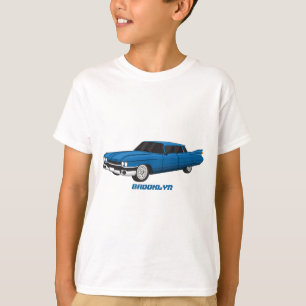 Camiseta Carro clássico azul legal 1959