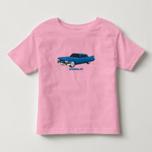 Camiseta Carro clássico azul legal de 1959