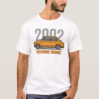 Camiseta Carro Clássico BMW 2002 Laranja Colorado