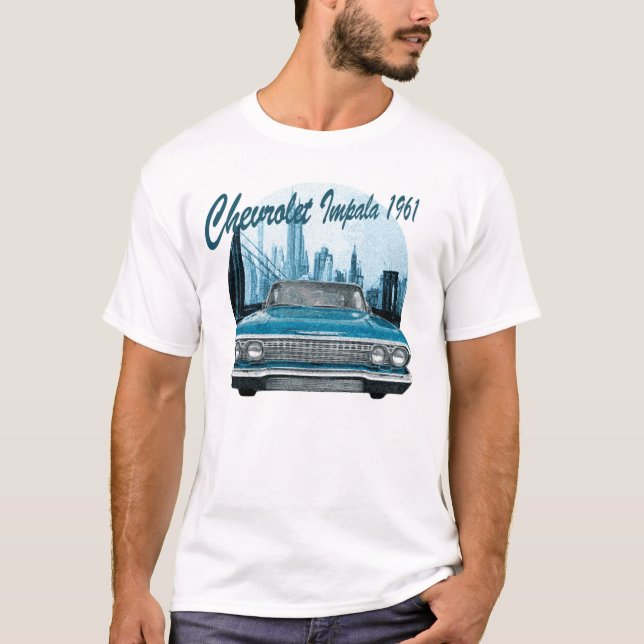 Camiseta Carro clássico Chevrolet Impala 1961 (Frente)