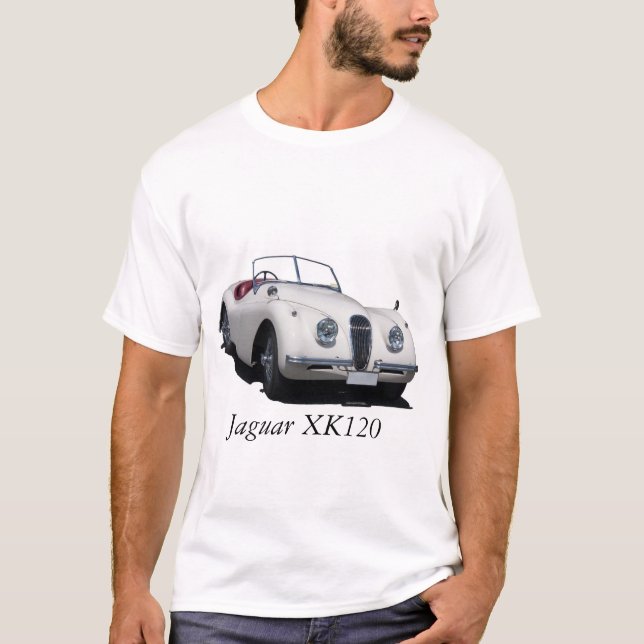 Camiseta Carro clássico Jaguar XK120 (Frente)