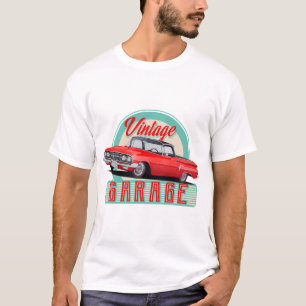 Camiseta Carro Clássico Vermelho da década de 1960