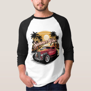 Camiseta Carro Clássico Vibrações de Verão