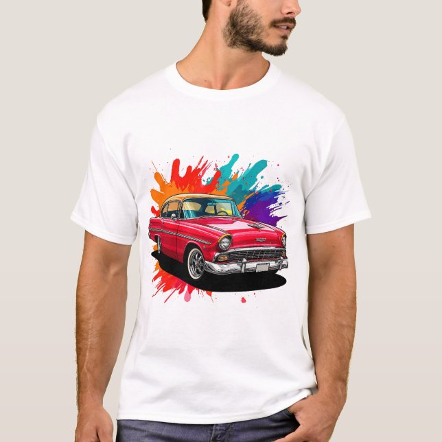 Camiseta Carro Clássico Vintage (Frente)