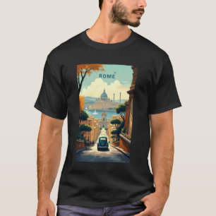 Camiseta Carro Clássico Vintage Retro Itália Roma Verão Cav