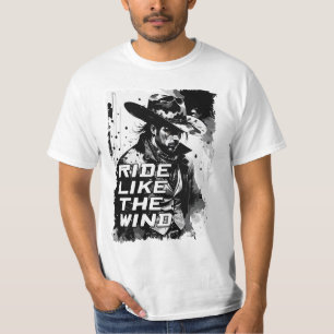 Camiseta Carro Como O Vento Enrugado Vinha Selvagem Oeste