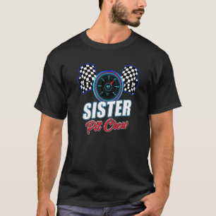 Camiseta Carro-Corrente da Família Sister Pit Crew-Racer